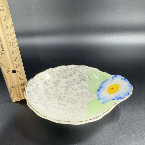 Vintage James Kent Longton Porcelain Spoon Rest Floral Pattern Painted England - Picture 4 of 15